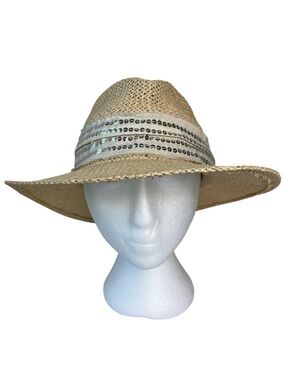 Hat Attack Sequin-Trimmed Fedora Hat